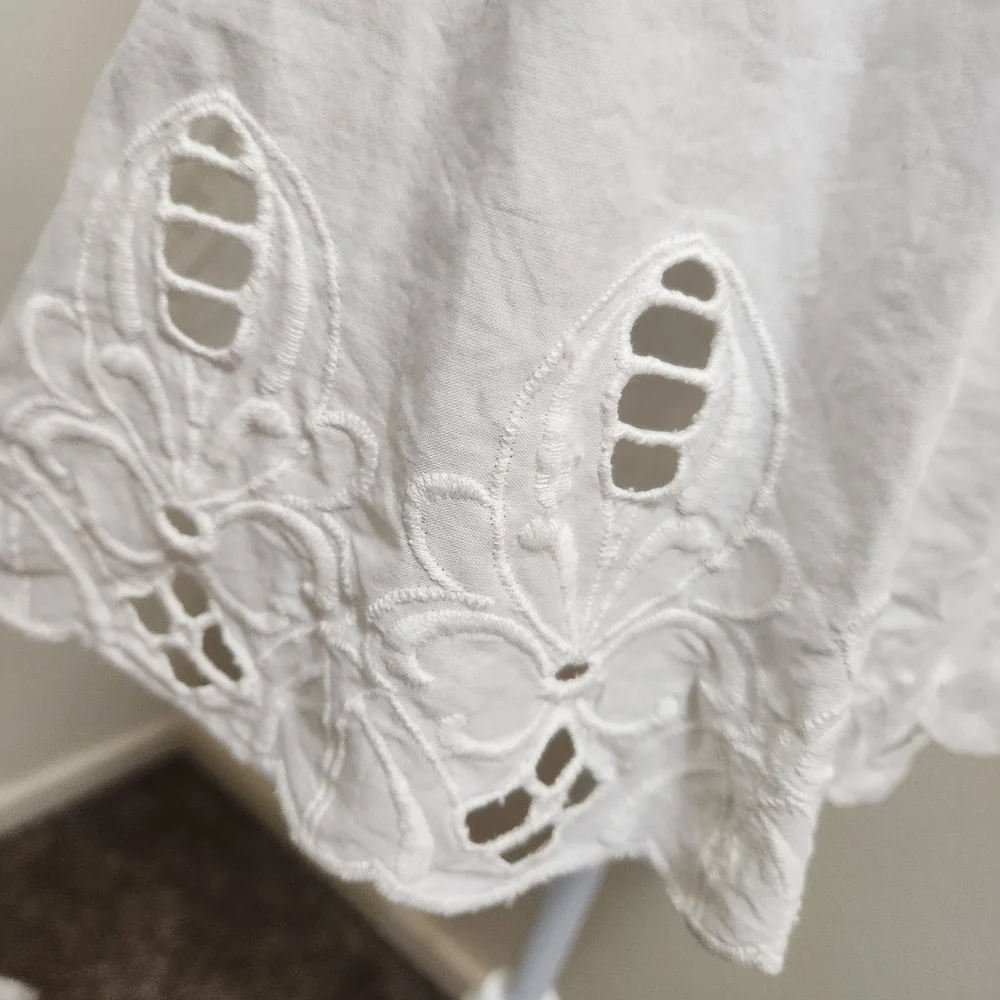 Old Navy Babydoll Tunic Tank/Dress Top Lg Fairy Angelcore Cottagecore Lace Trim - Picture 7 of 14